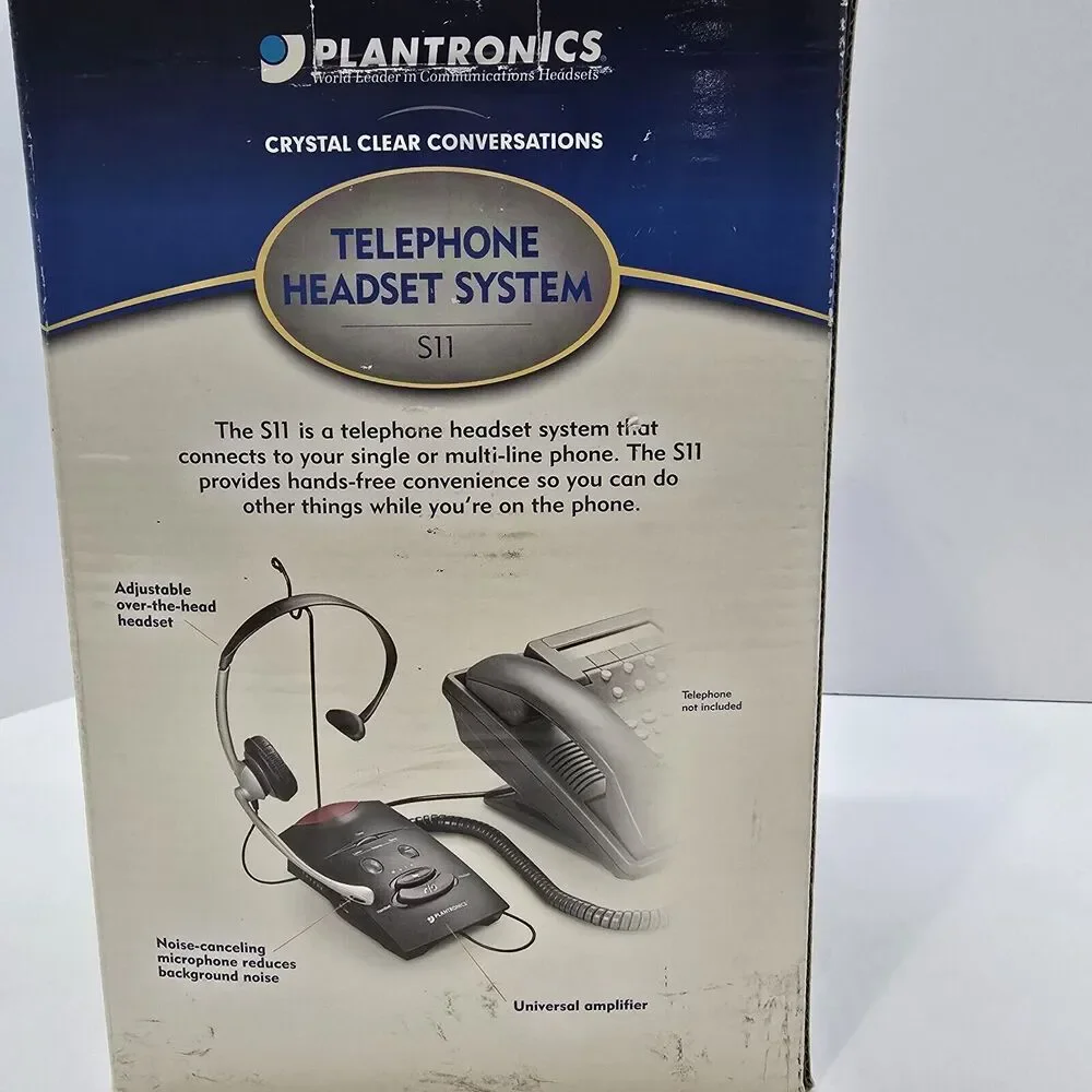 Plantronics S11 Office Telephone Wired Headset‎ System Hands Free